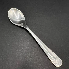 Vintage Stainless Steel Spoon Metal Donald Duck Kitchen Tableware 38g