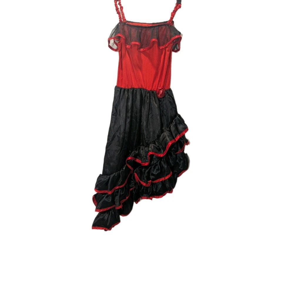 Хэллоуин девочек фламенко платье костюм размер M (8-10) красный черный - Изображение 2 из 4