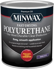 Minwax 63010444 Fast Drying Polyurethane, 1 Quart, Satin