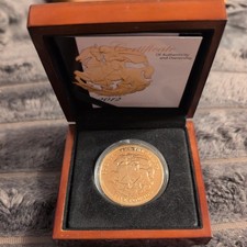 2012 Tdc St George & The Dragon  Gold-plated £5 Coin With Coa