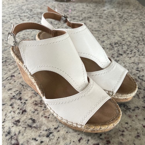 Style & Co White Espadrille Wedge Sandals Ankle Strap Open Toe Women's Size 8M - Picture 3 of 7