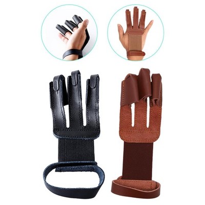 Bogenschießhandschuh mit drei Fingern für Männer und Frauen, Anfänger,