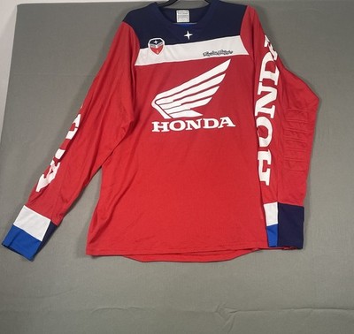 Honda HRC Motocross Troy Lee Designs Long Sleeve Racing Jersey Men XXL Red White