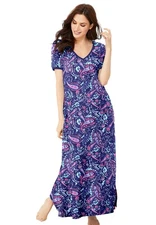 Dreams & Co. Plus Size Long T-Shirt Lounger