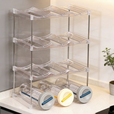 3 Ebenen Stapelbar Flaschen Organizer für Küchenschrank Acryl 13,5 x 7,8 Zoll
