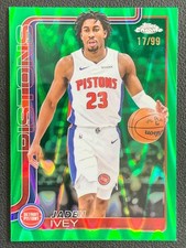 Jaden Ivey 2025-26 Topps Chrome RayWave Green Refractor Base /99 #61