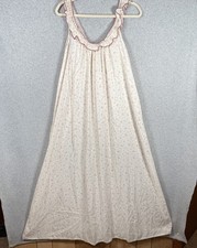 Vintage Christian Dior Nightgown Large Floral Satin Coquette Long Dress