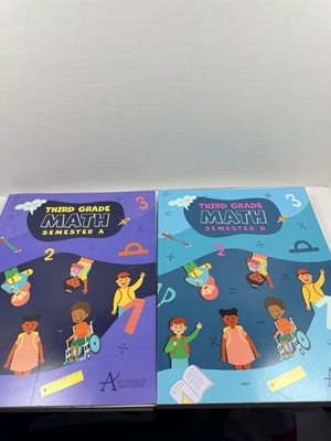 Accelerate Academy Third Grade Math Semester A And B Workbook Homeschool