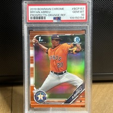 2019 Bowman Chrome Prospects Bryan Abreu Orange Refractor /25 (RC)Houston Astros