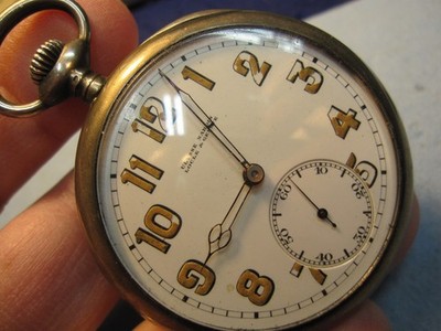 16s Ulysse Nardin USA Corps of Engineers silver pocket watch with Movado ebauche