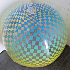 Extrem seltener bunt karierter WASSERBALL von Bestway, D = 100cm/40" flach