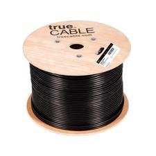 True Cat6 1000ft. Copper Shielded Direct Burial Cable - Black