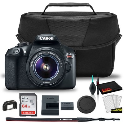Canon EOS Rebel T6 DSLR Camera with 18-55mm Lens (1159C003) +  Canon EOS Bag +