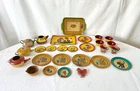 Vintage Tin Litho Tea Set 27 Piece Mixed Lot J. Chein And Ohio Art Company
