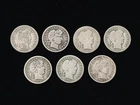 1899, 1902, 1903, 1908, 1912, 1914 & 1914-D Barber Silver Dimes Mixed Conditions