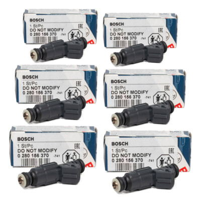 6x BOSCH 0280156370 Einspritzventil für BMW E36 328i E39 528i M52 13641703819