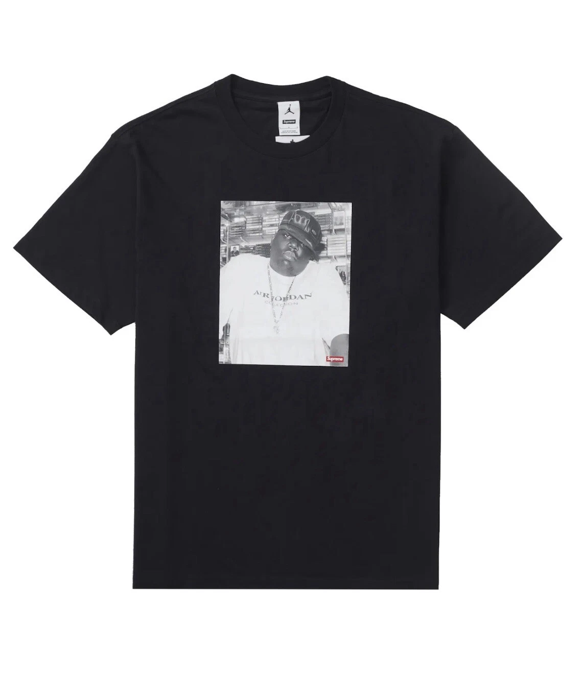 Tee shirt noir à manches courtes Supreme x Jordan Biggie   Medium   FW24