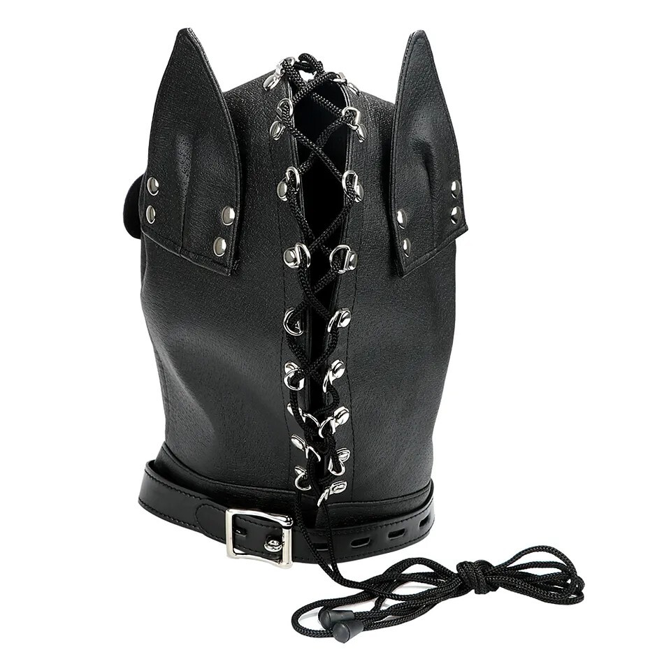 Masque BDSM Tête De Chien – Simili Cuir Réglable – Marque Kinky Puppy – Neuf
