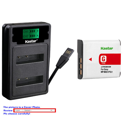 Kastar Battery LZD2 Charger for Sony NP-BG1 NPBG1 & Cyber-shot DSC-W100 Camera