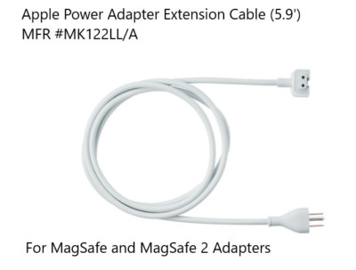 Apple MK122LL/A Power Adapter Extension Cable Model A1689