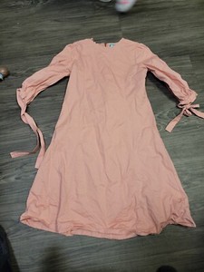 Girls Pink Dress Size 12 Exc Three Bows