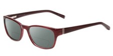 Jones NY J748 Unisex Oval Polarized BI-FOCAL Sunglasses in Ruby Red Silver 51 mm