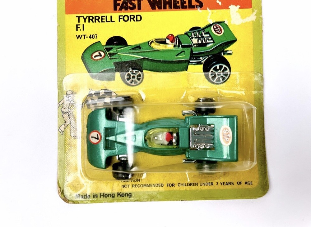 Vintage 1972 TinToys W.T. 407 Tyrrell Ford F1 Diecast Race Car STP 7 NEW Sealed!