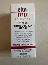 Elta MD UV STICK Broad Spectrum SPF 50+ Face + Body Unisex Oil Free 1.3oz/37g