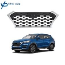 Front Upper Bumper Grille Black Mesh Assembly For 2019/2020/2021 Hyundai Tucson