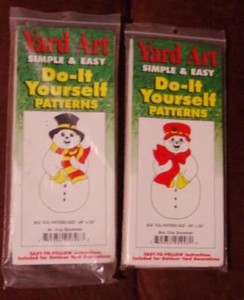 (2) Yard Art - MR. & MRS. CHIP SNOWMAN - Wood Christmas Pattern - 48" x 24" Kit