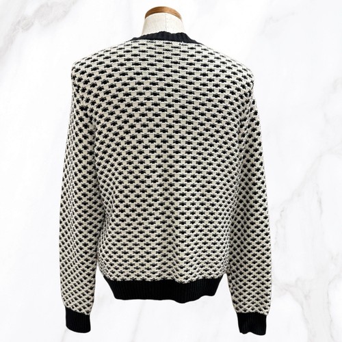 Chap’s Women’s Houndstooth 100% Cotton Button Up Heavy Cardigan, Size, XL - Picture 2 of 7