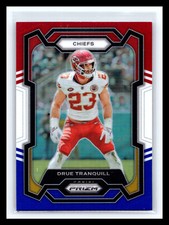Drue Tranquill 2023 Panini Prizm Red White Blue HOLO # 156 Kansas City Chiefs