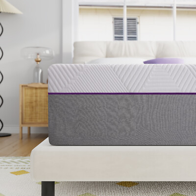Twolike 10''/12''/14'' Gel Foam Mattress in Box,Edges Support for Sleep Supportive