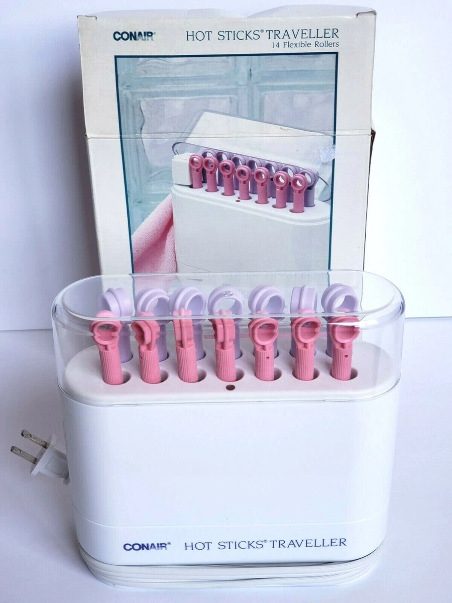 Vintage 80s Conair Hot Sticks Traveller 1988 Flexible Bendable Hot Rollers HS18