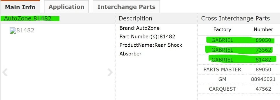2 Amortiguadores Traseros Gas Gabriel 89050 81482 [BX#3] Foto 4 de 4