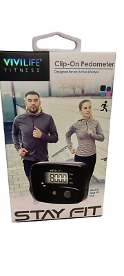 Vivitar Clip On Pedometer Tracks Steps, Distance & Calories Burned