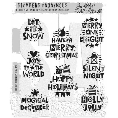 Tim Holtz Cling Gummistempel - Holiday Whatnots CMS496