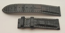 Authentic Hadley Roma Genuine Italian Calfskin Black Watch Strap 21/18mm,75 111