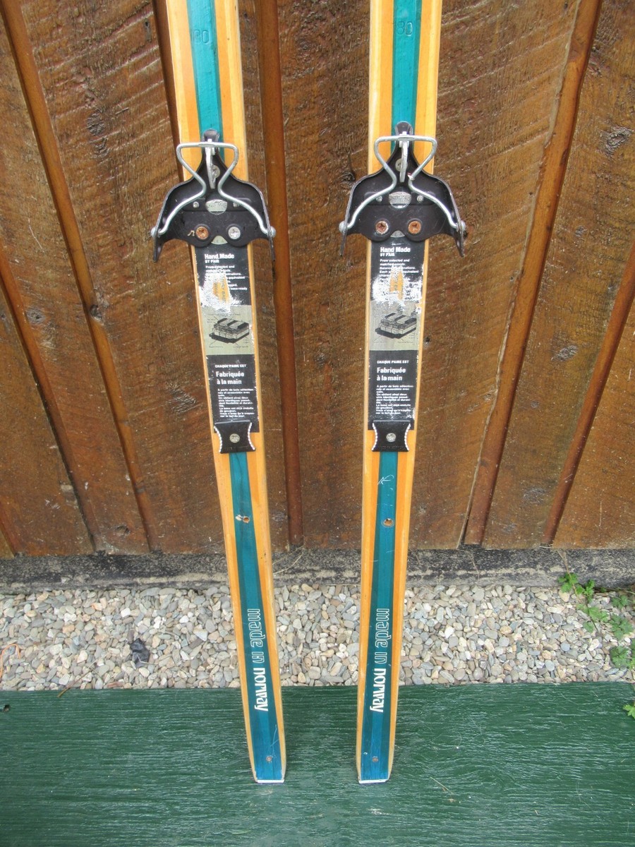 Vintage Wooden Snow Skis 70