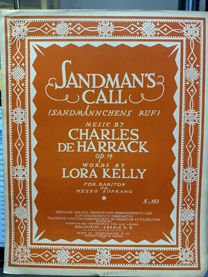 Undated Austria 11x14 Sheet Music SANDMAN S CALL Charles De Harrack Sheet Music
