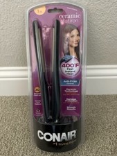 NEW Conair 1 Inch Ceramic Flat Iron CS220CS 30 Sec Heat Up Anti-Frizz Control