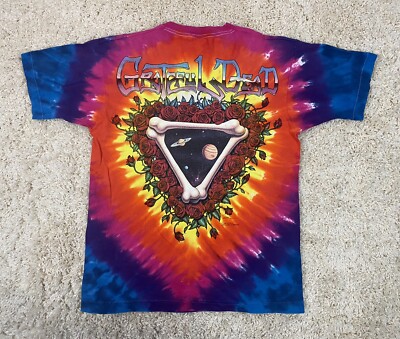 VINTAGE 1992 GRATEFUL DEAD SPACE YOUR FACE t shirt L LIQUID BLUE