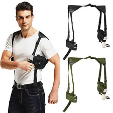 Tactical Underarm Shoulder Gun Holster Pistol Concealed Carry Adjustable Pouches