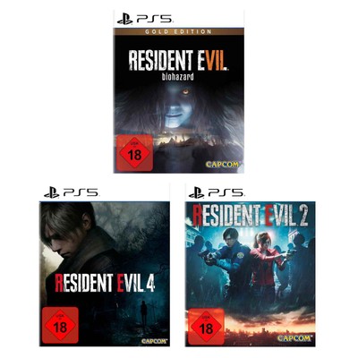 Resident Evil 2 + 4 Remake + 7 Biohazard Gold Edition Sony PS5 Bundle NEU&OVP