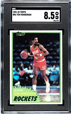 1981-82 Topps Basketball #86 Tom Henderson Houston Rockets SGC 8.5