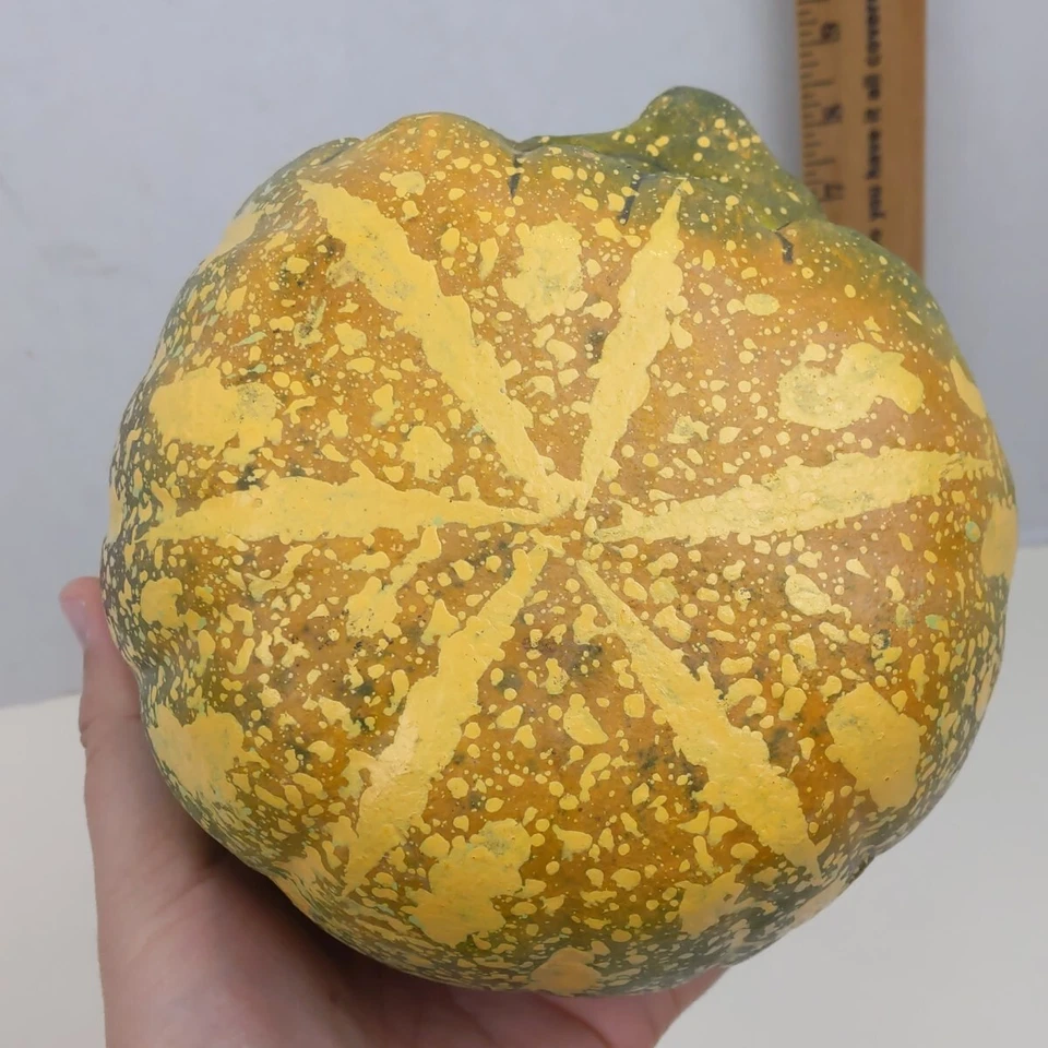 Decoración facial de monstruo calabaza de Halloween de colección verde sonriente Jack O linterna  Foto 4 de 4