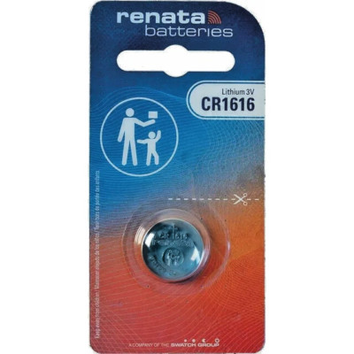 10 Renata CR1616 3V Lithium Battery -Box of 10 Secure Cards-SWISS Made