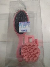 Hair Brush Gift Set 3-piece, Detangle Brush, Scalp Massage Brush, Claw Clip D7