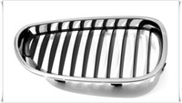 Gitter HeizköRper Recht Schwarz Cornce Chrom FüR BMW Serie 5 E60/E61 2003- >
