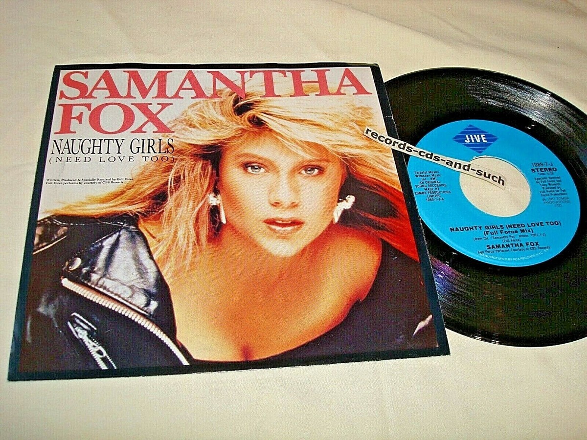 SAMANTHA FOX-NAUGHTY GIRLS NEED LOVE TOO-JIVE 1089-7-J USA VG+/VG+